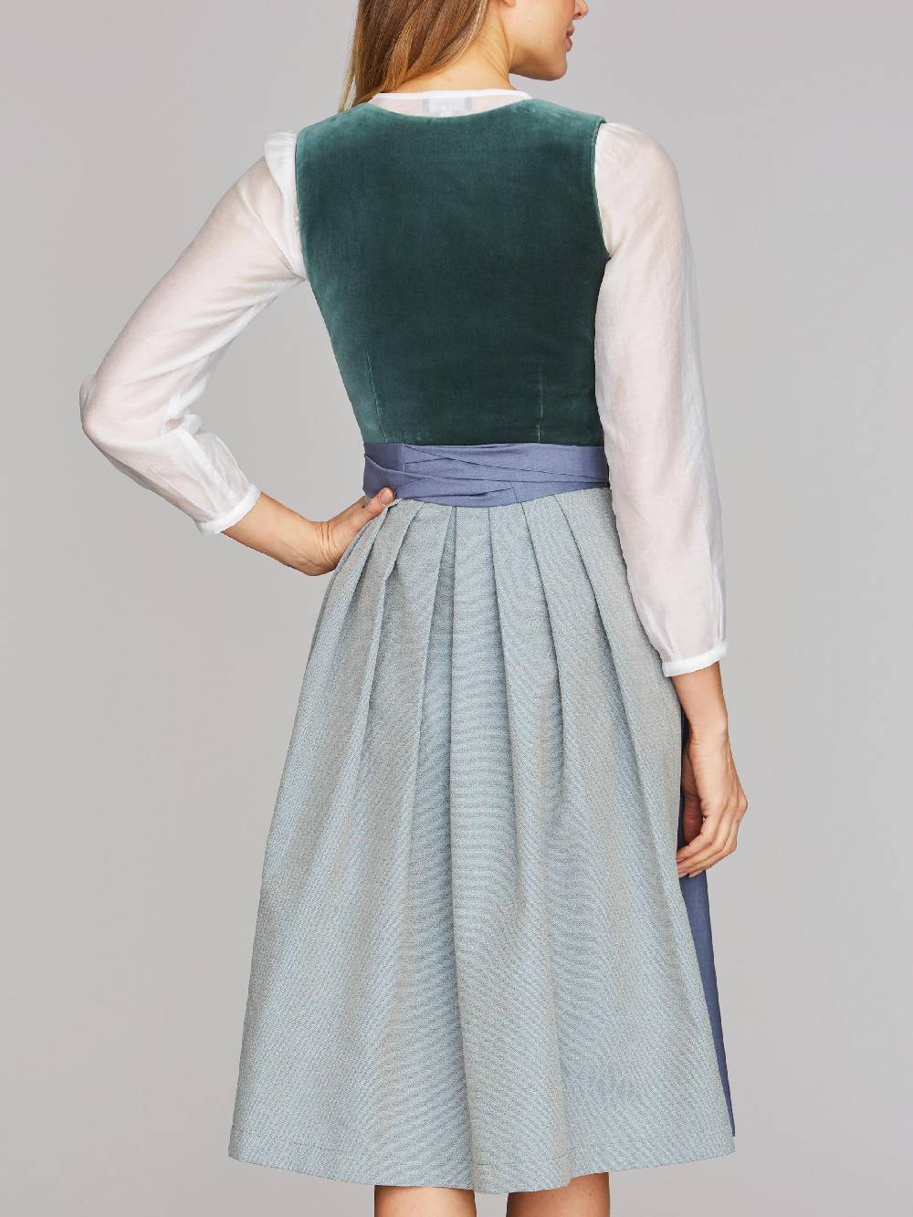 Limberry Dirndl Mit Samt-Mieder In Eucalyptus - DELILAH EUCALYPTUS