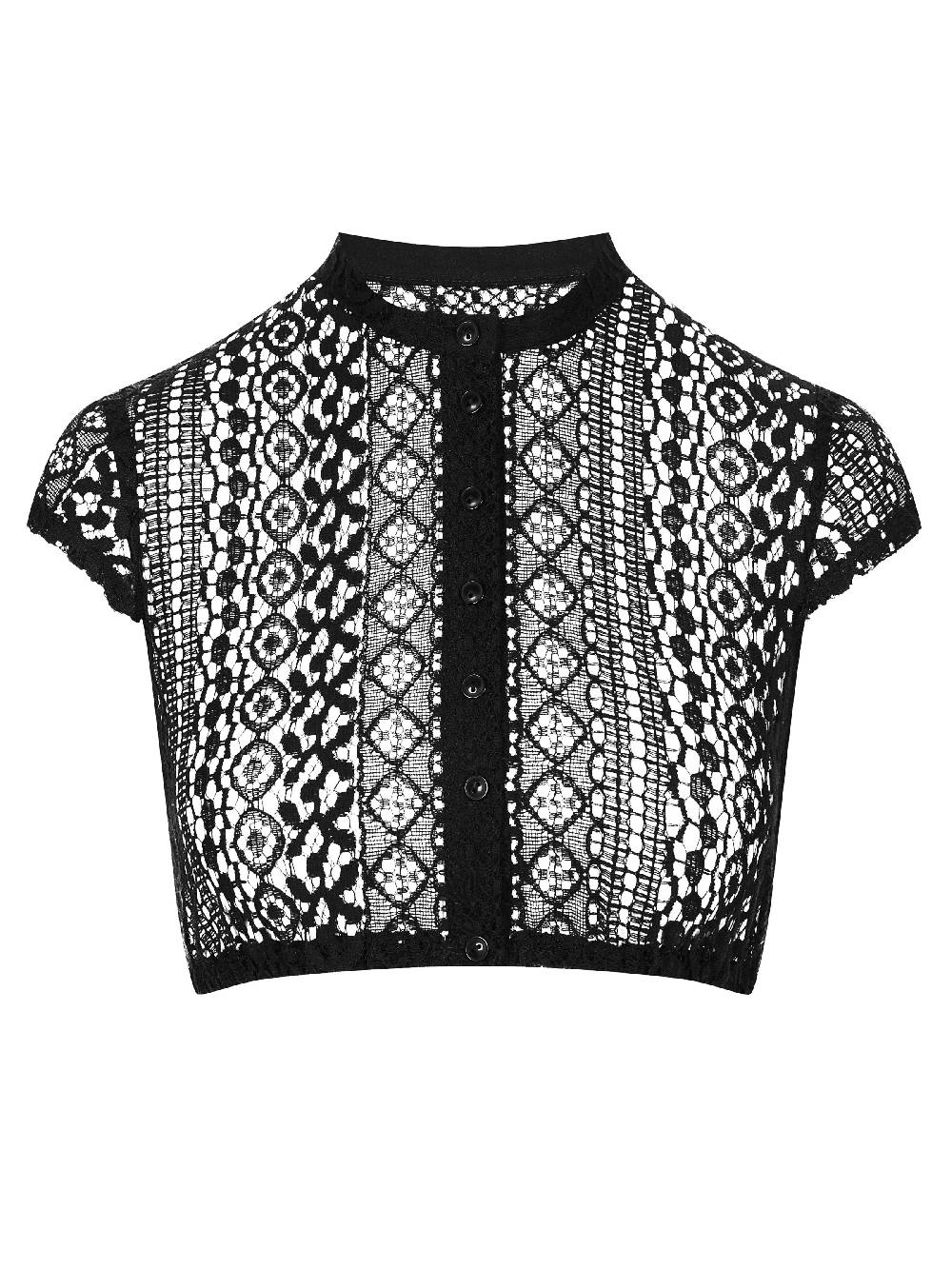 Limberry Dirndlbluse In Schwarz Mit Flügelarm - MERLE