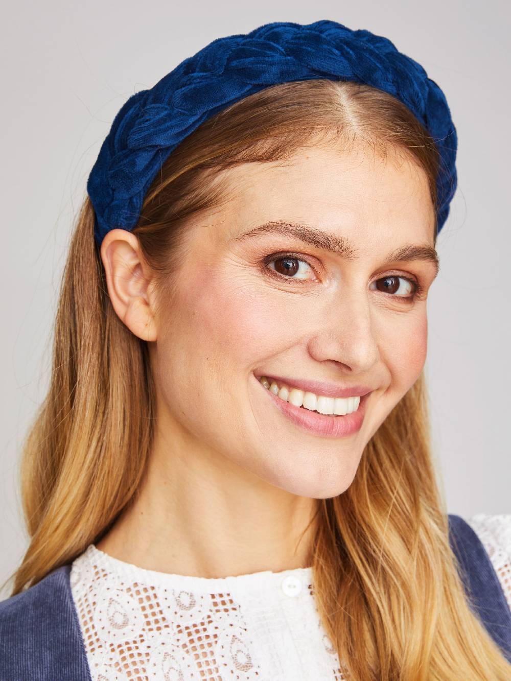 Limberry Dunkelblauer geflochtener Haarreif - MILA INDIGO BLUE