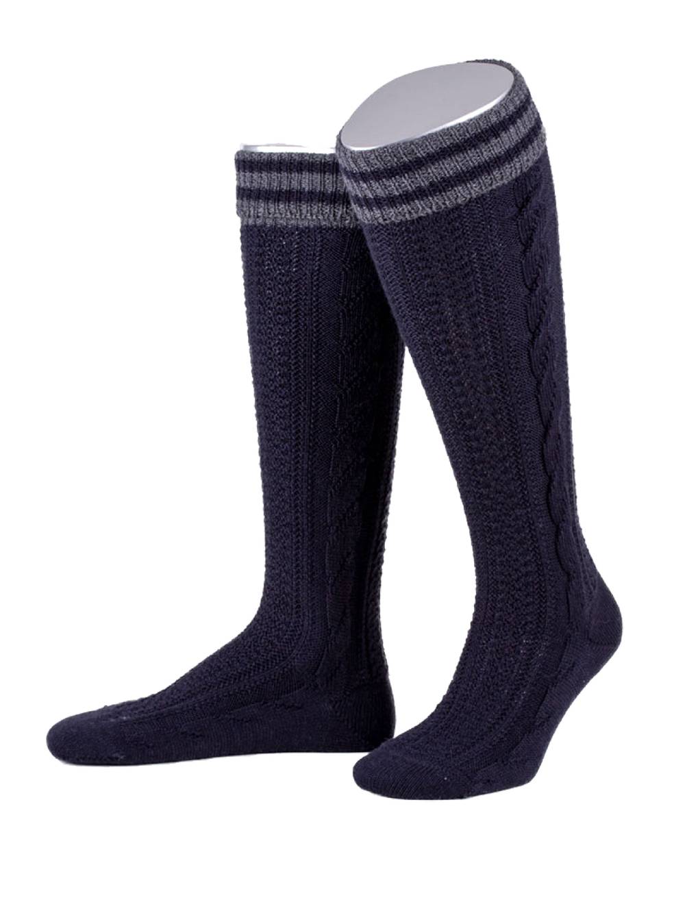 Limberry Dunkelblauer Trachten-Kniebundstrumpf - L8995R.0652