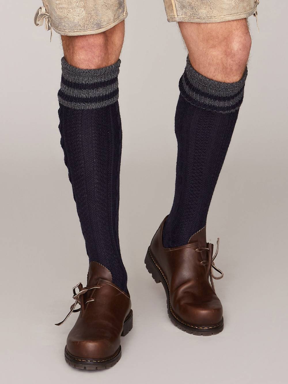 Limberry Dunkelblauer Trachten-Kniebundstrumpf - L8995R.0652