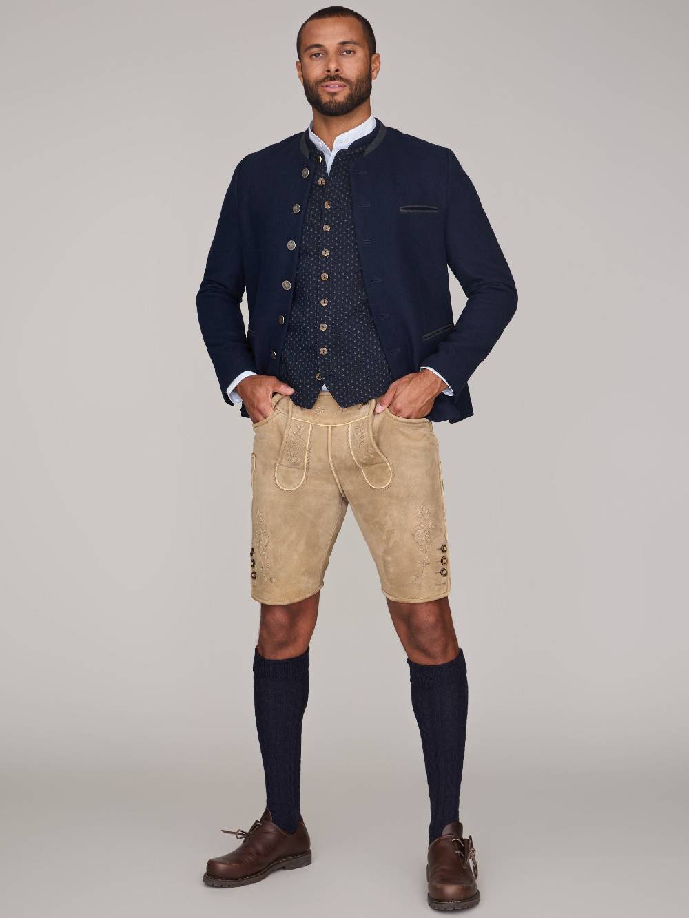 Limberry Dunkelblauer Trachtenjanker - VALENTIN DARK NAVY