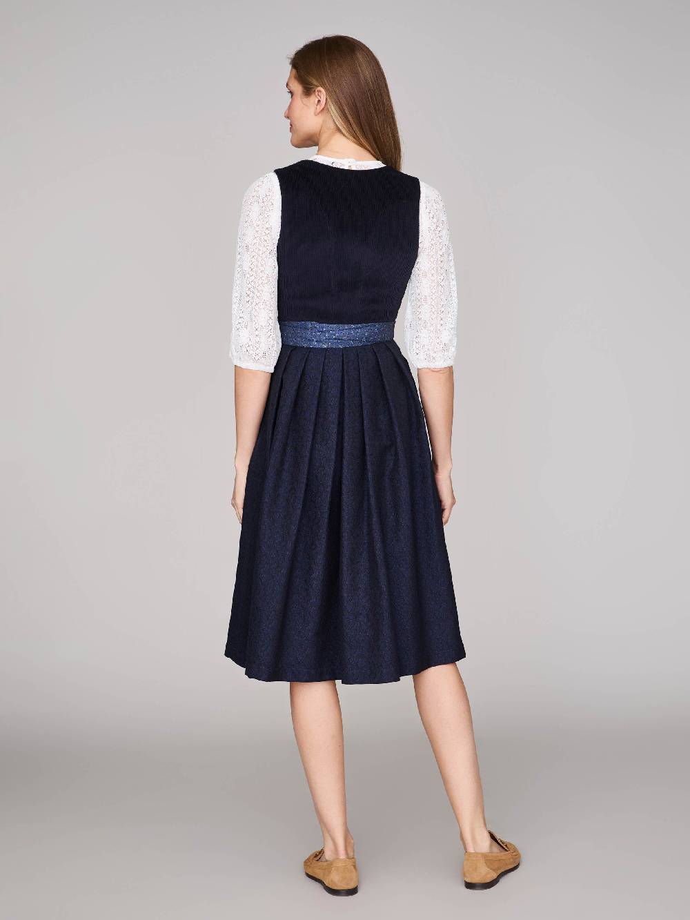 Limberry Dunkelblaues Dirndl Mit Cord-Mieder - TIA NIGHT SKY