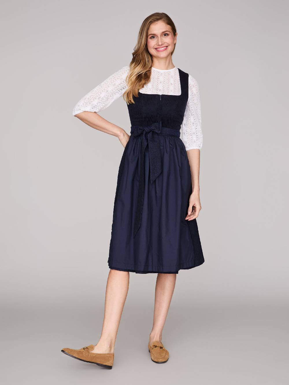 Limberry Dunkelblaues Dirndl Mit Cord-Mieder - TIA NIGHT SKY