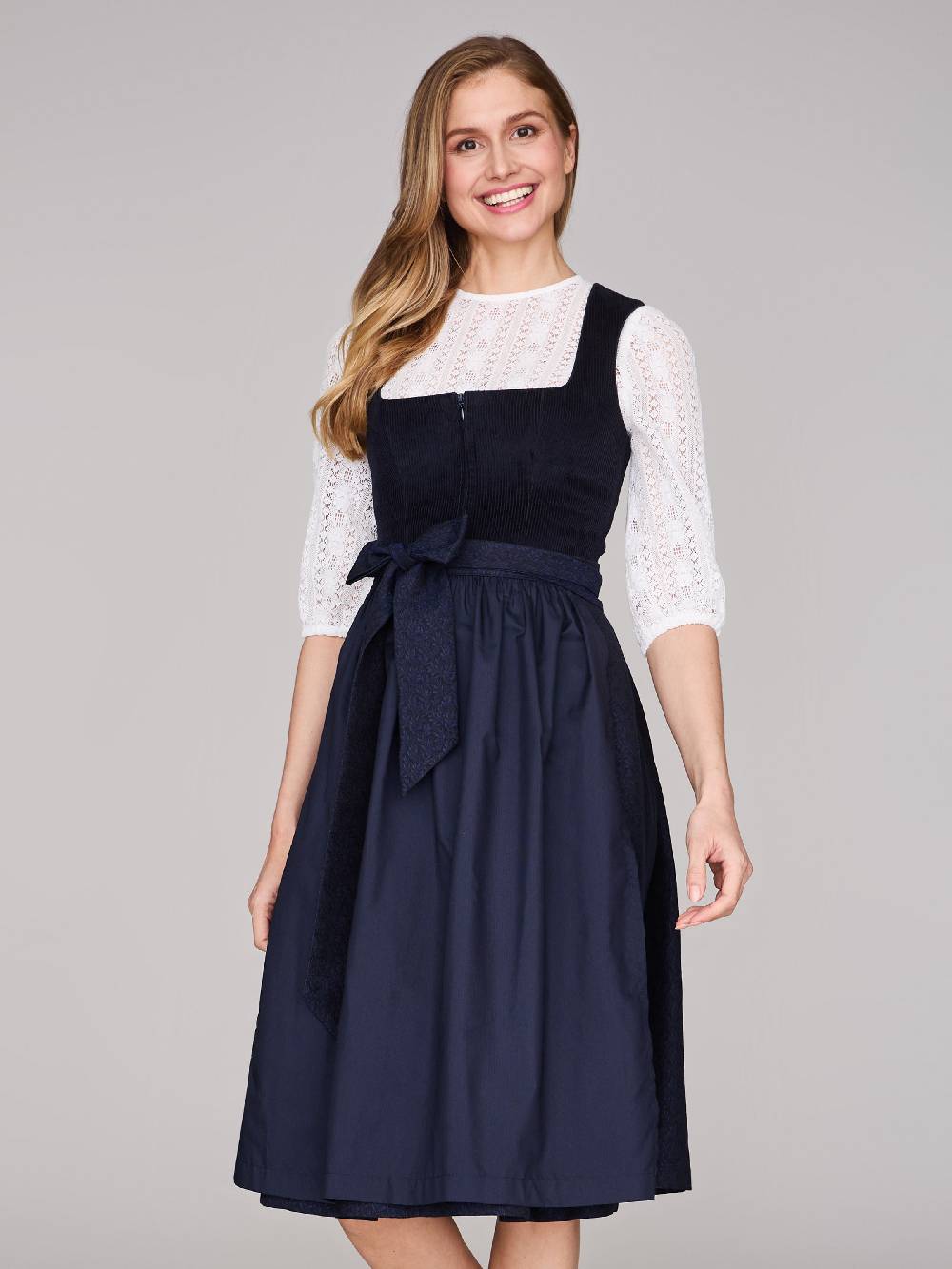 Limberry Dunkelblaues Dirndl mit Cord-Mieder - TIA NIGHT SKY