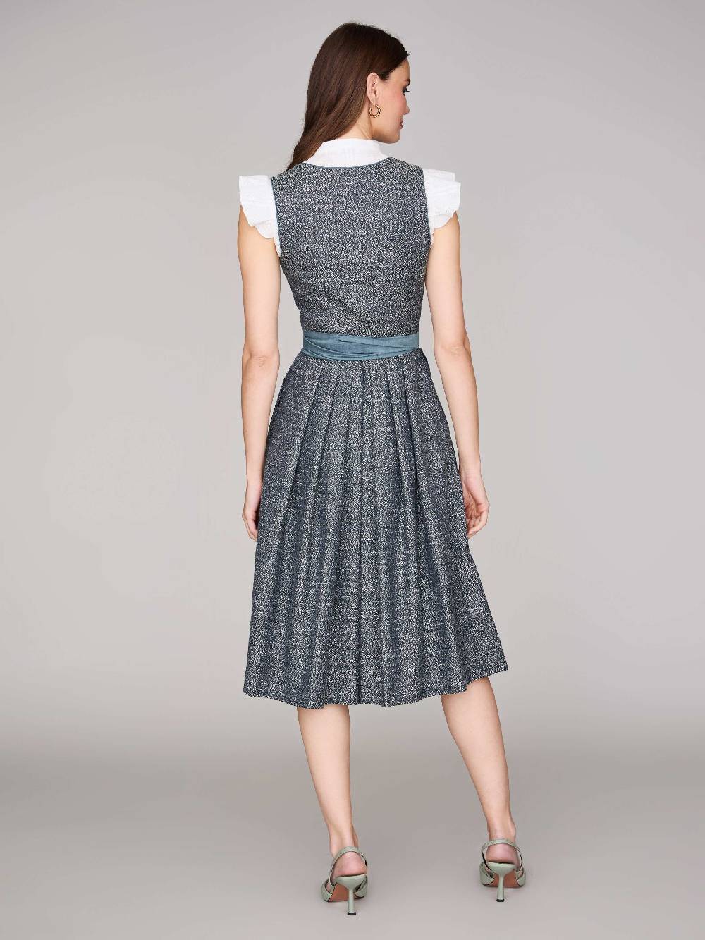 Limberry Dunkelblaues Dirndl Mit Floralem Muster - ORLA STORMY SKY