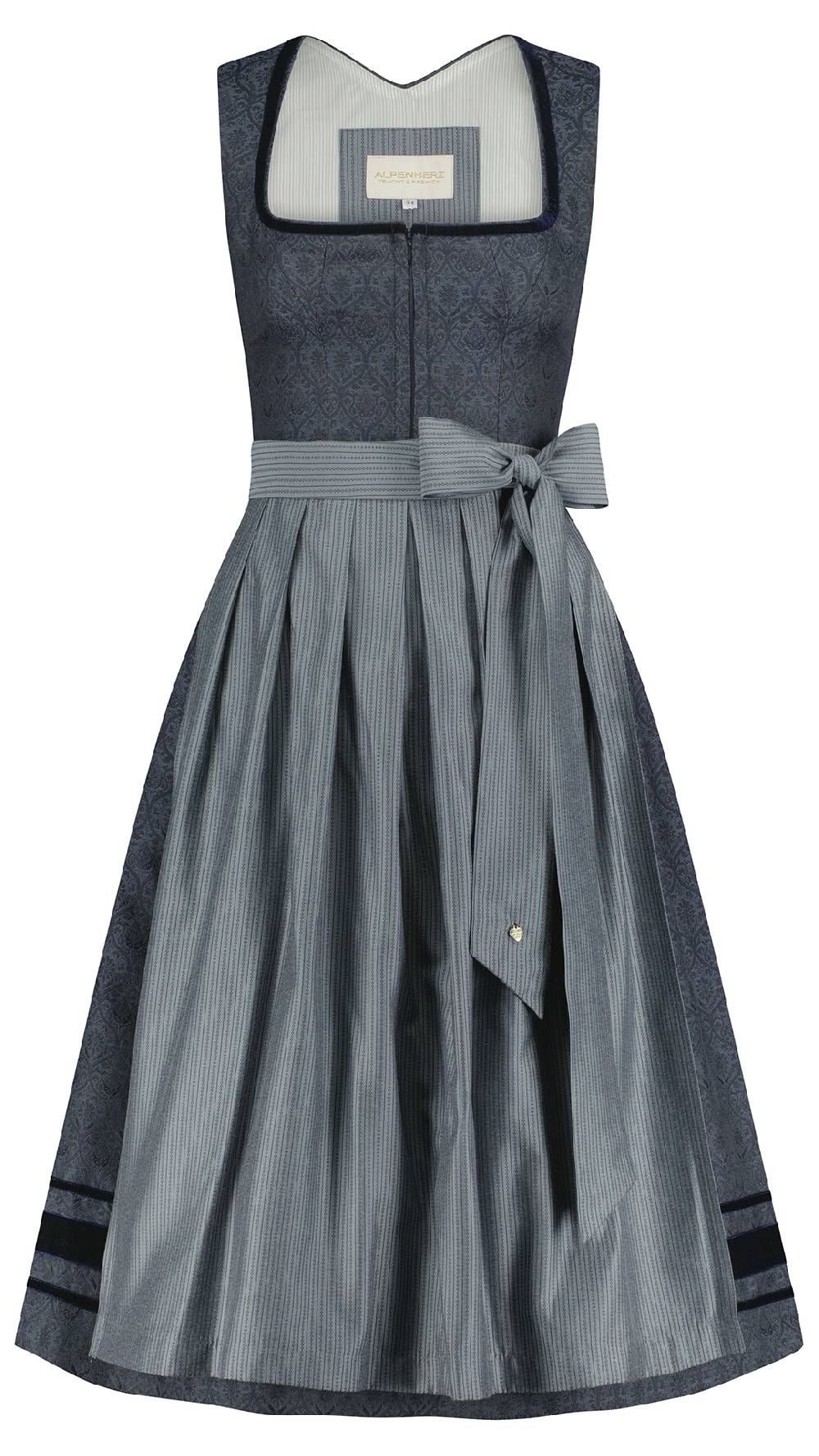 Limberry Dunkelblaues Dirndl Mit Ornament-Muster - FRANZI