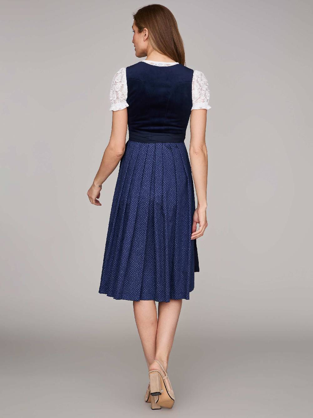 Limberry Dunkelblaues Dirndl Mit Samt-Mieder - CLARISSA PAGEANT BLUE