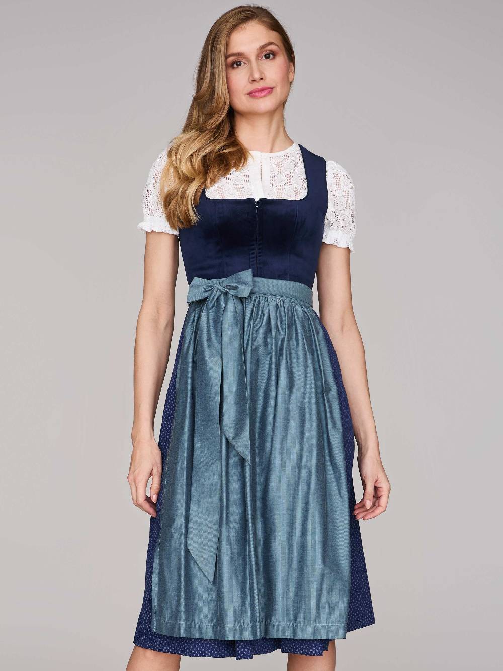 Limberry Dunkelblaues Dirndl mit Samt-Mieder - CLARISSA PAGEANT BLUE