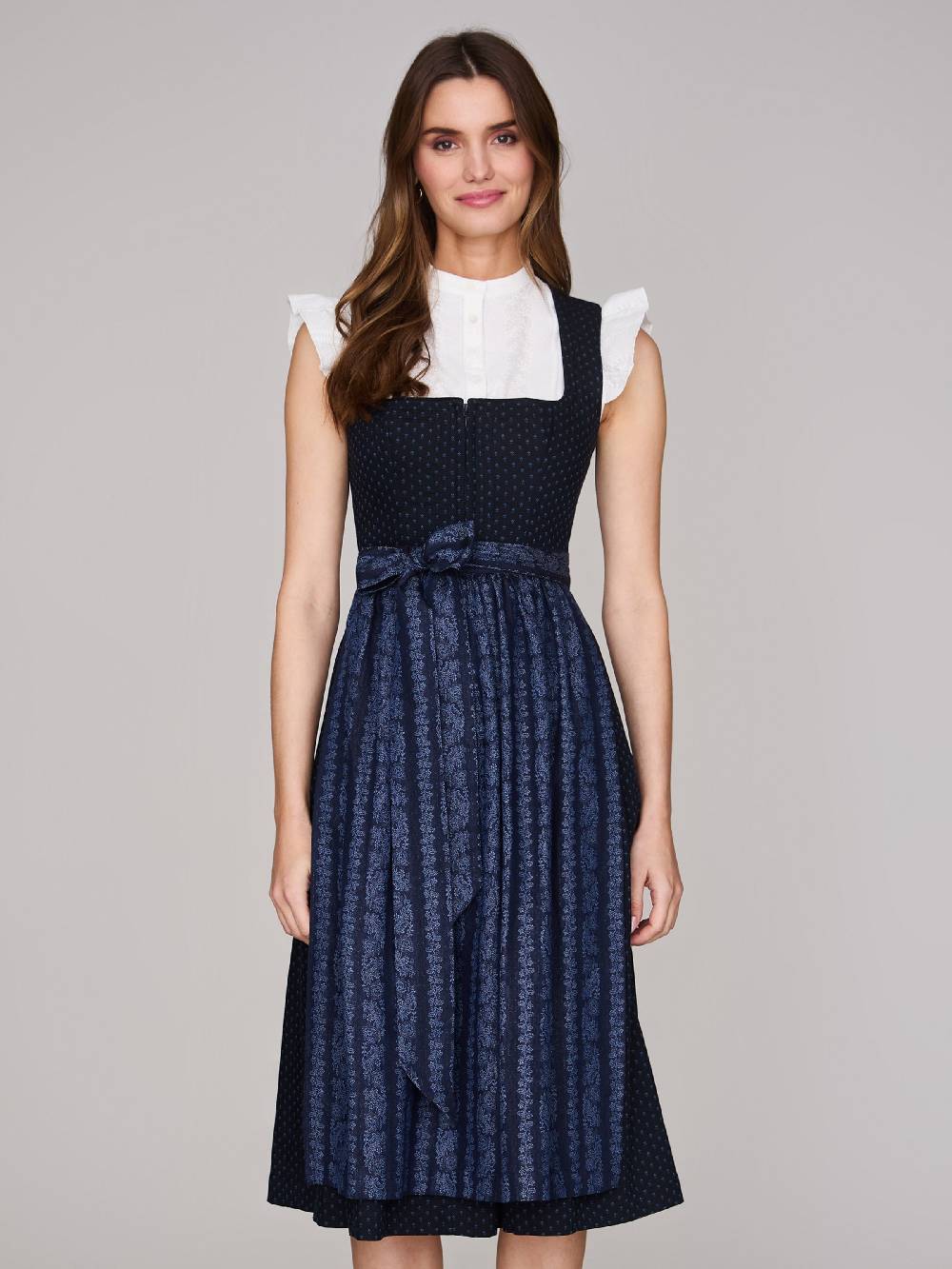 Limberry Dunkelblaues Dirndl Mit Streublumen - VERA BLUE GRAPHITE
