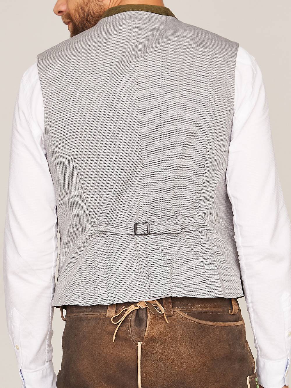 Limberry Dunkelgrüne Stretch-Trachtenweste - KONSTANTIN ST FLASCHENGRÜN