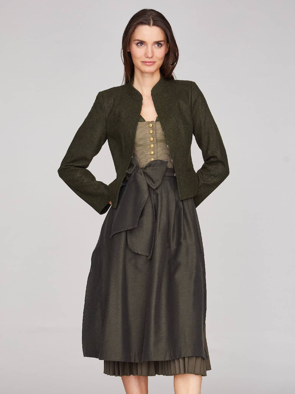 Limberry Dunkelgrüner Trachtenjanker Aus Loden - TIFFANY LODEN GREEN