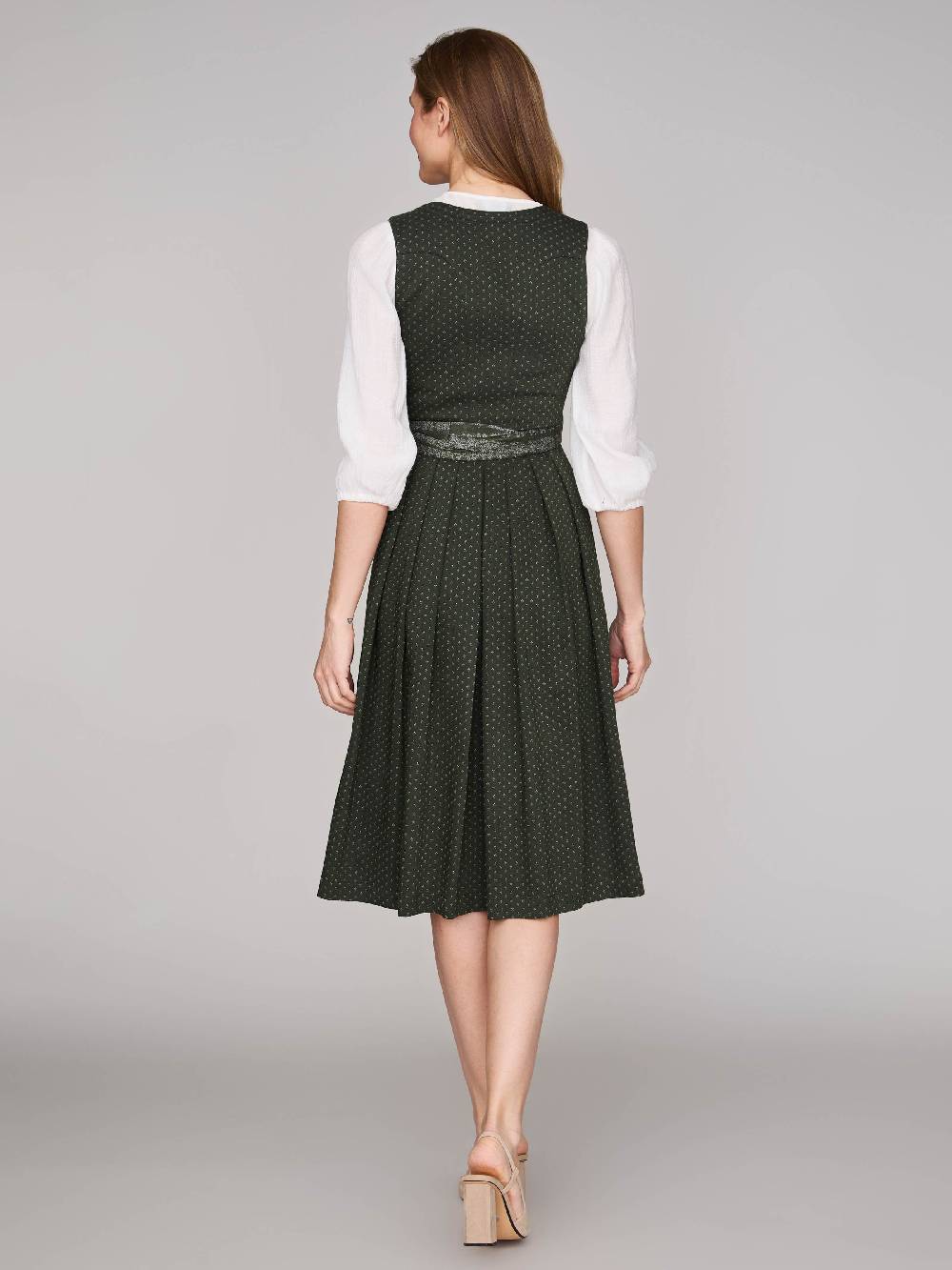 Limberry Dunkelgrünes Dirndl Mit Streublumenmuster - VERA PINE FLOWER