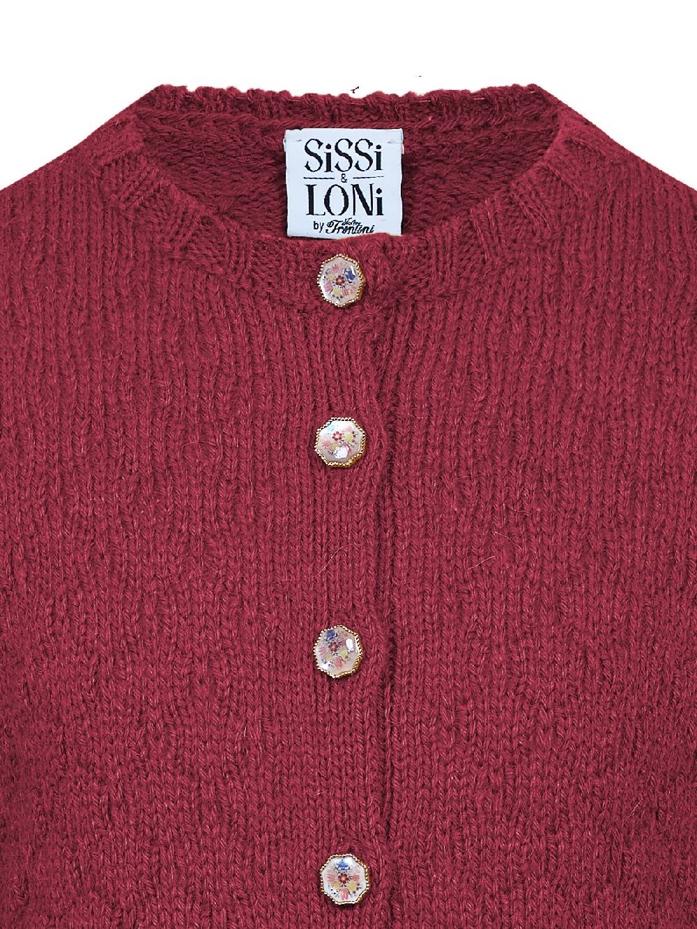 Limberry Dunkelrote Strickjacke Für Kinder - INGE DUNKELROT