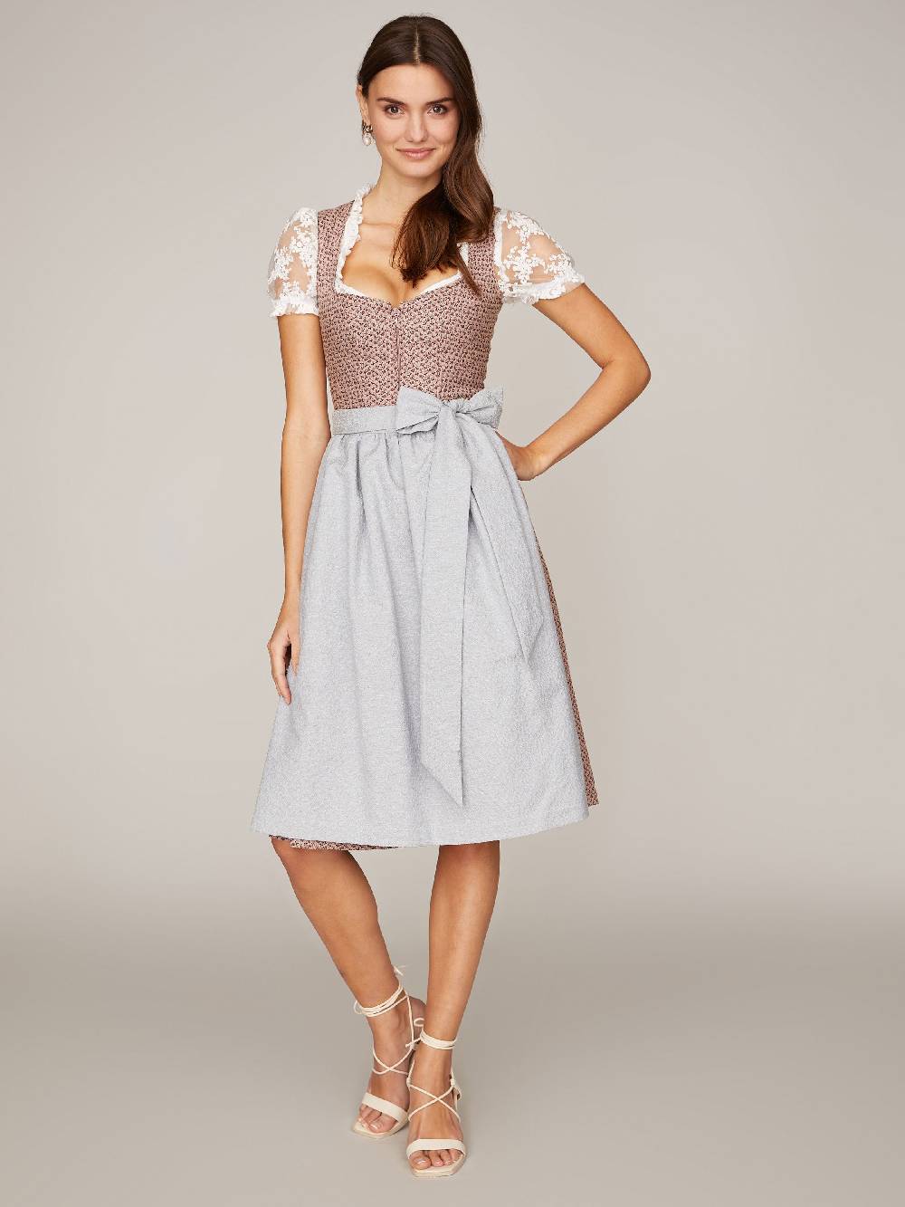 Limberry Geblümtes Roséfarbenes Dirndl - ANNE DUSTY ROSE