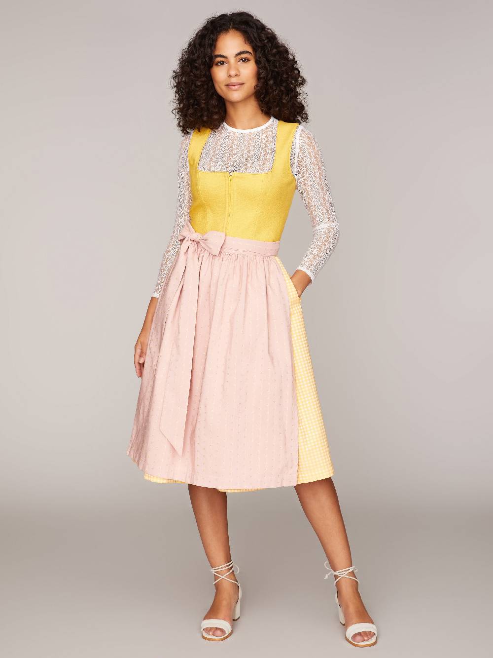 Limberry Gelbes Dirndl Mit Leinen-Mieder - MIRANDA YELLOW