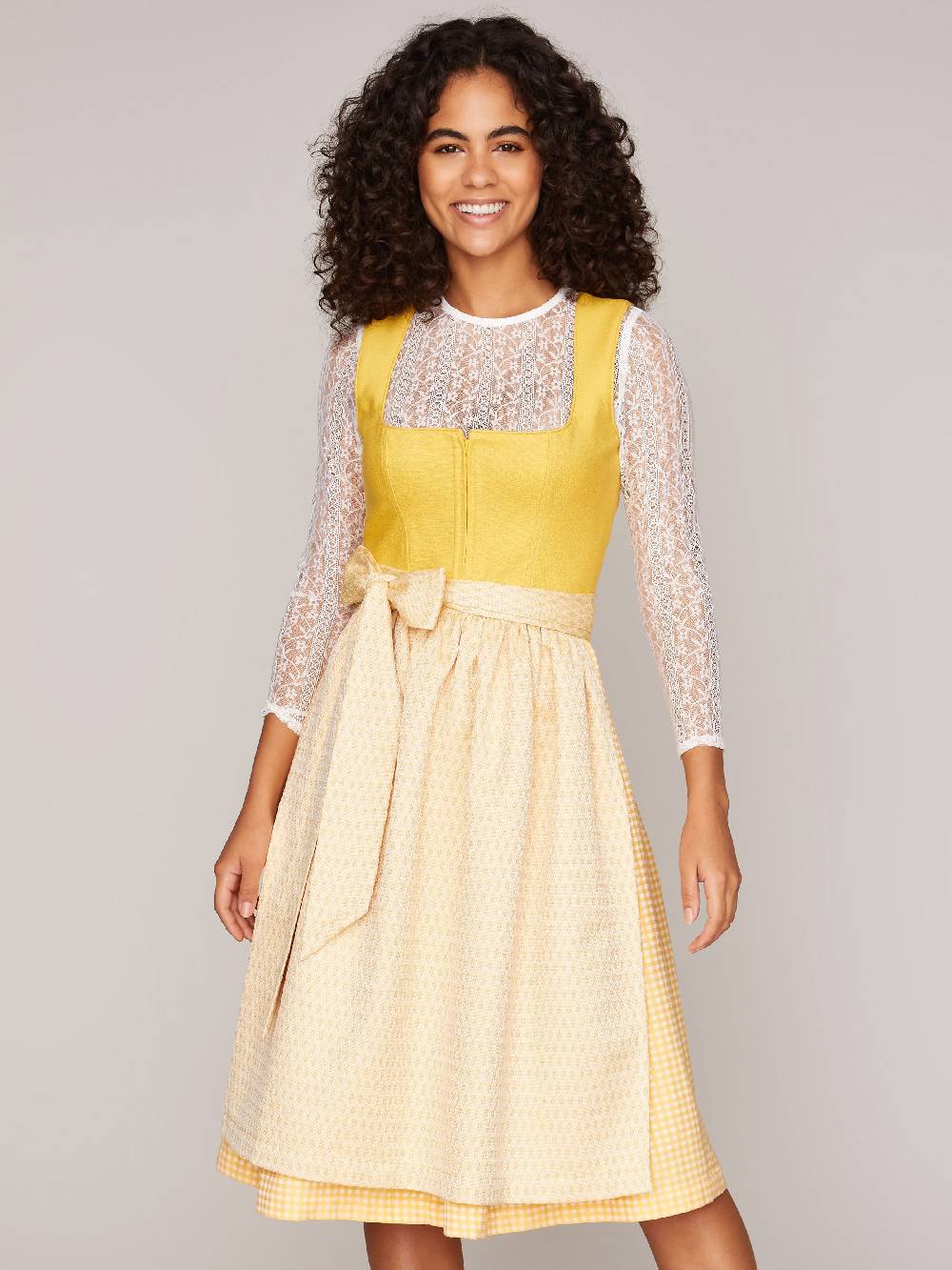 Limberry Gelbes Dirndl Mit Leinen-Mieder - MIRANDA YELLOW