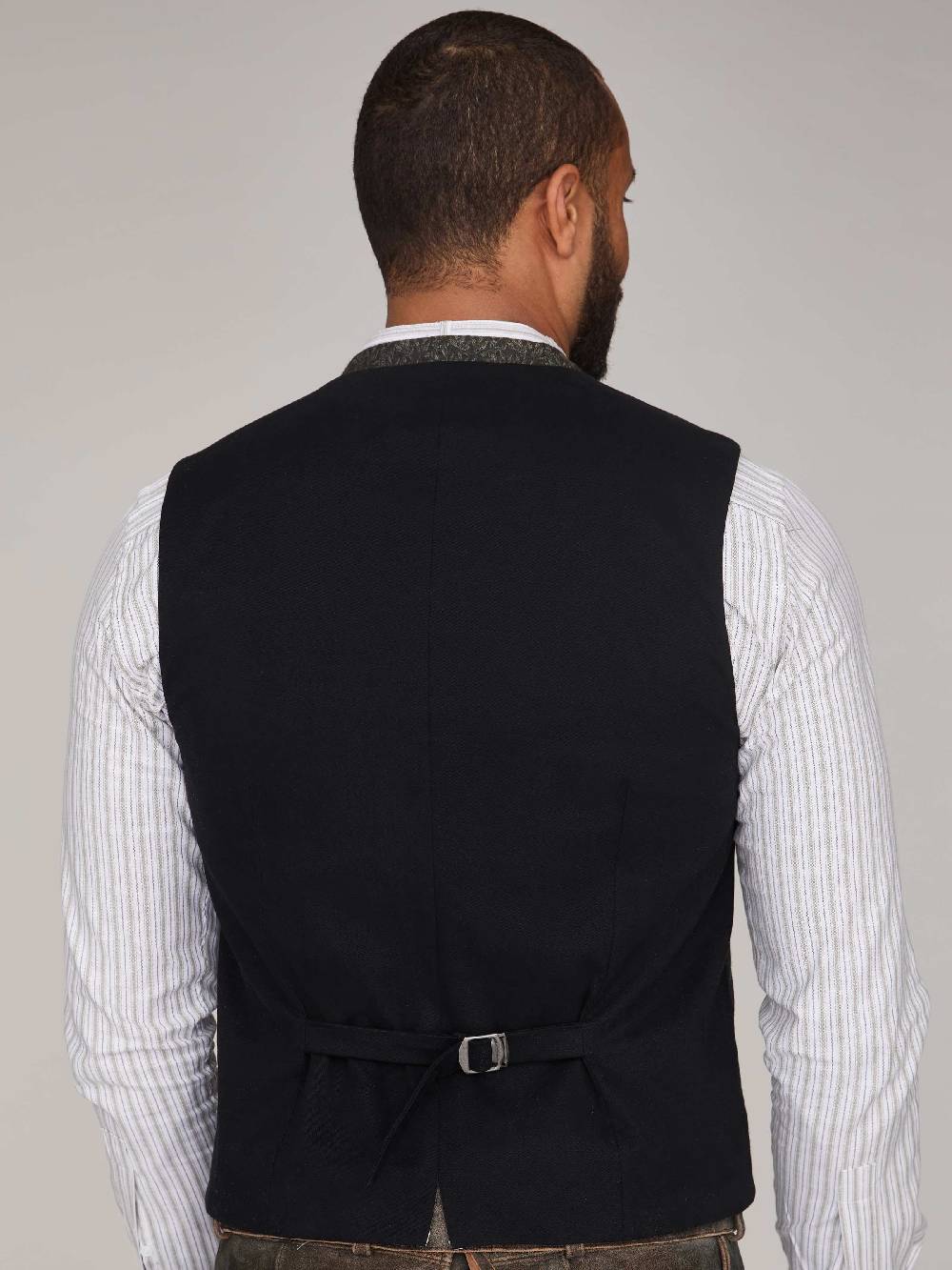 Limberry Gemusterte Dunkelgrüne Trachtenweste - MATTEO GREEN COAL