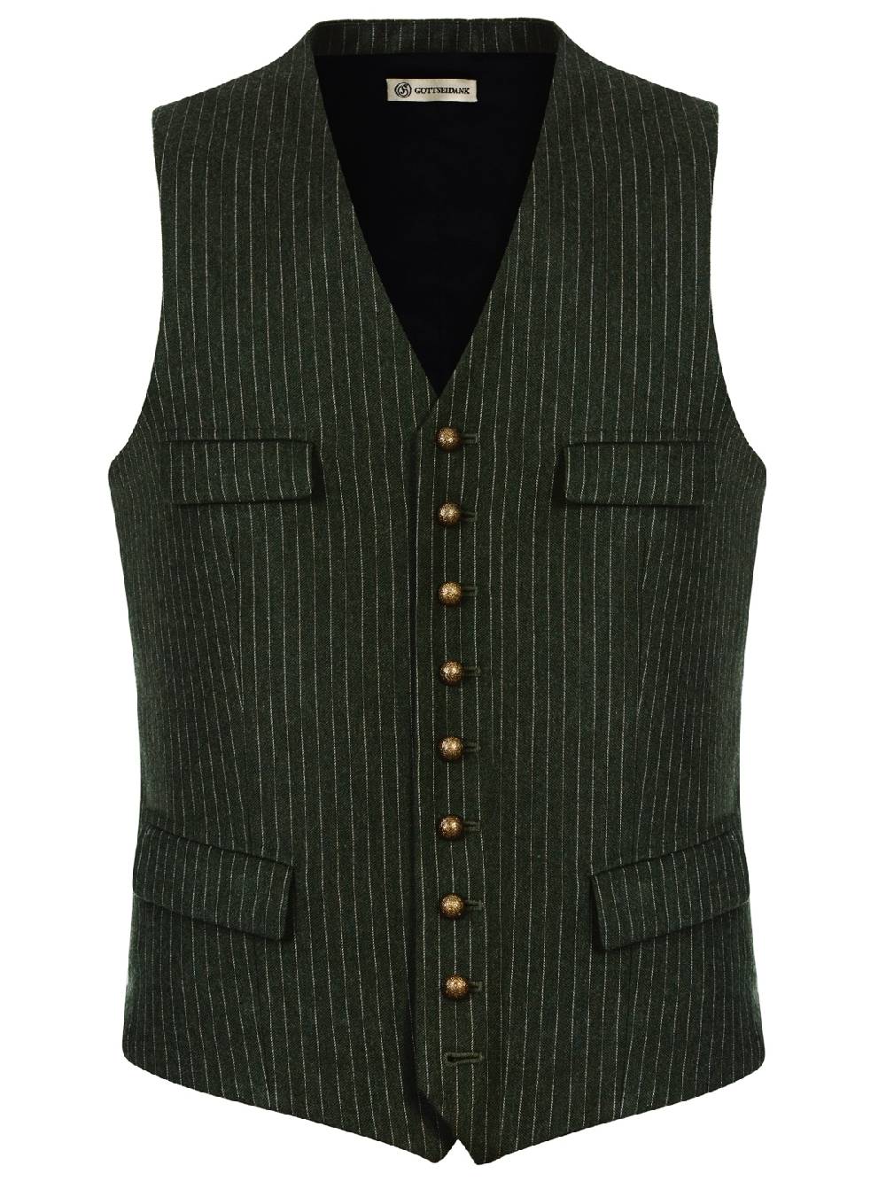 Limberry Gestreifte Trachtenweste in Grün - PIUS ZSG 2555