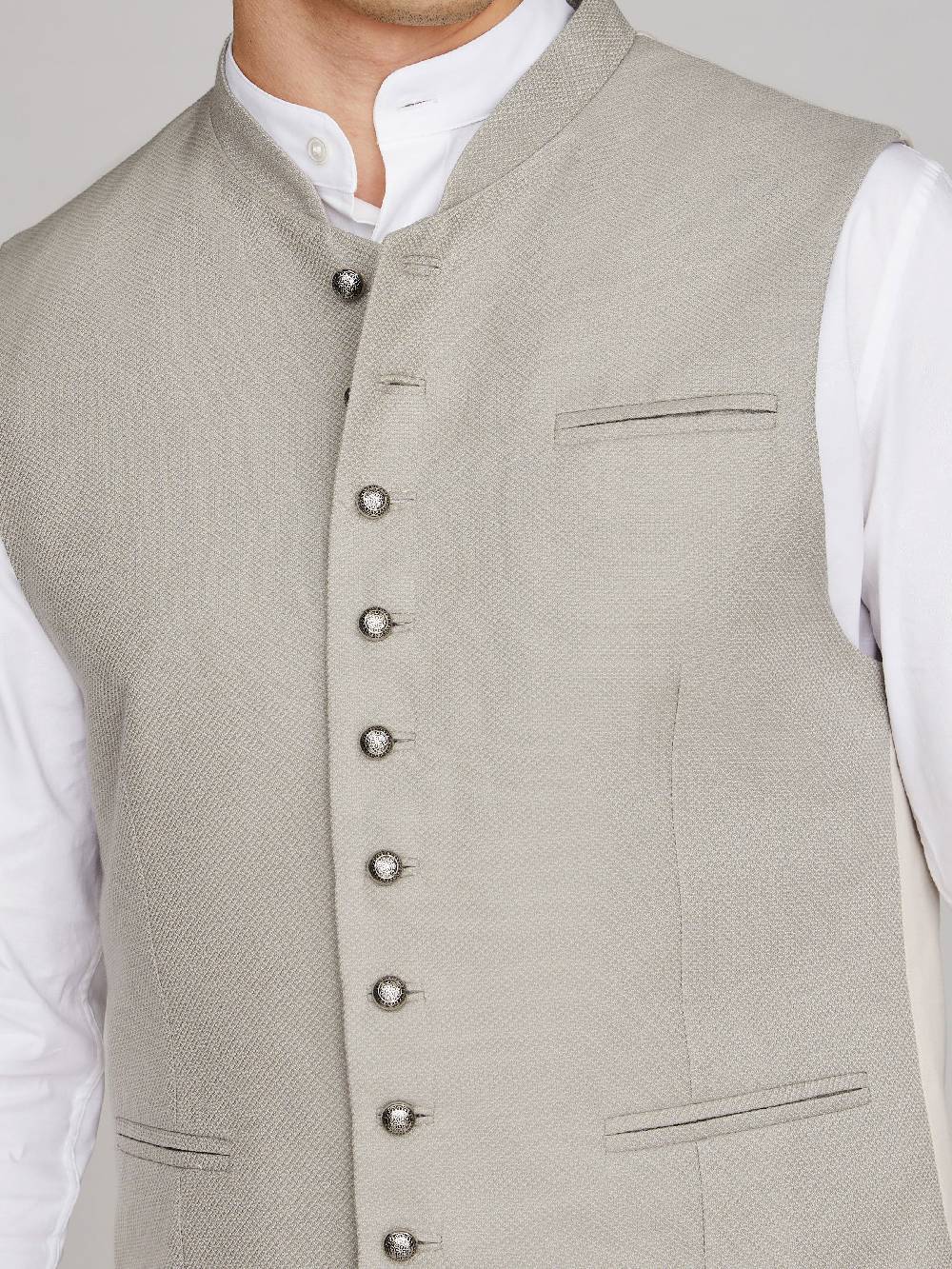 Limberry Grau-Beige Trachtenweste - JULES DARK OYSTER