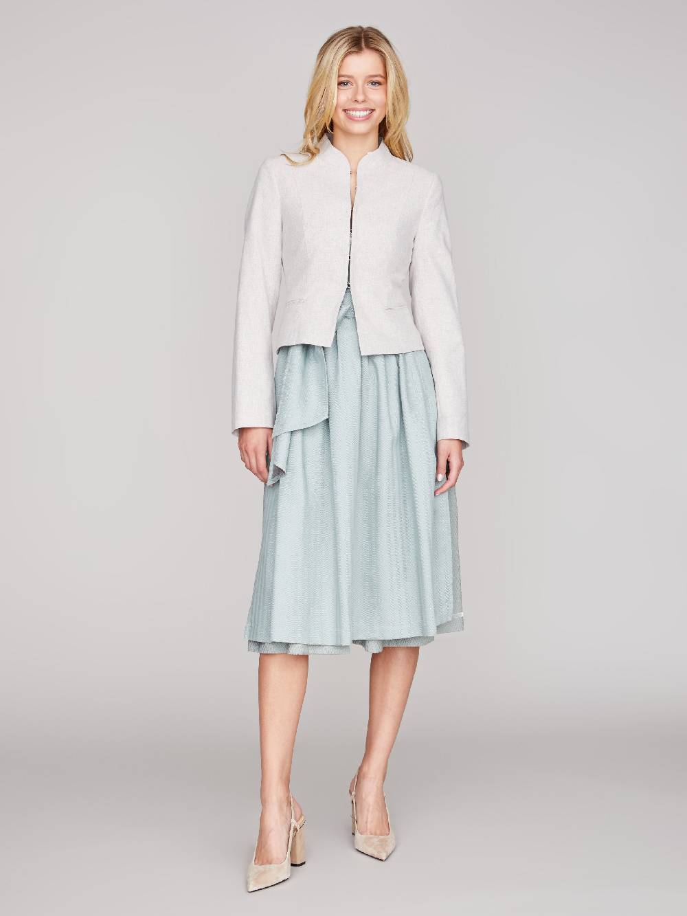 Limberry Grau-Beiger Trachtenjanker Aus Loden - TIFFANY LODEN LOVELY GREIGE