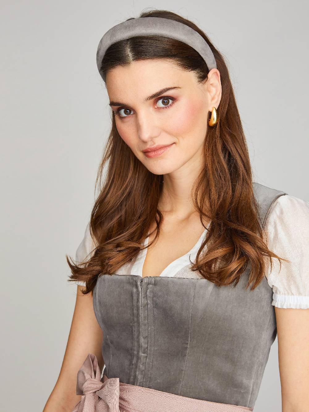 Limberry Graues Dirndl Mit Samt-Mieder - DELILAH SKYLIGHT GREY