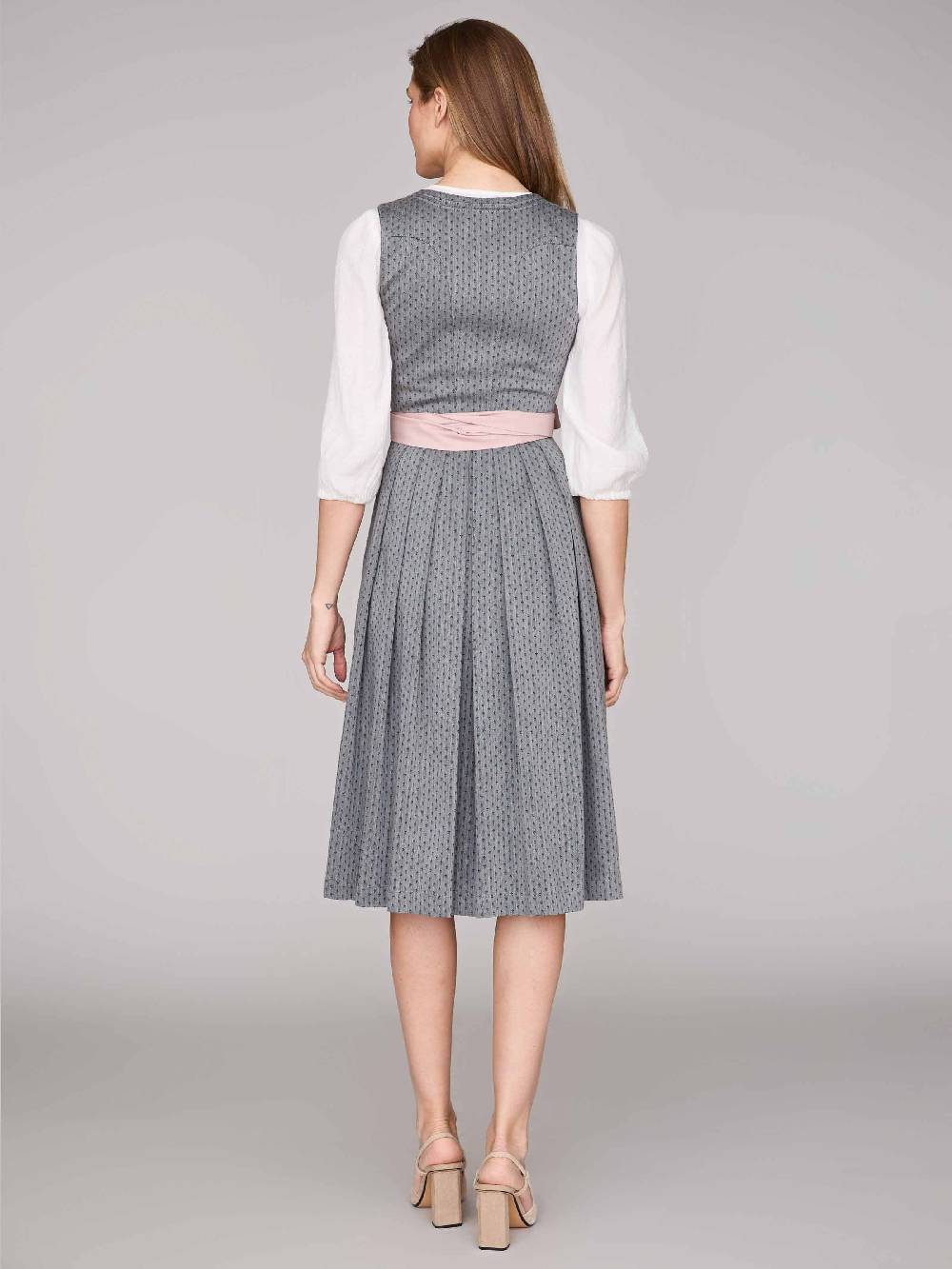 Limberry Graues Dirndl Mit Streublumenmuster - VERA FROST GRAY