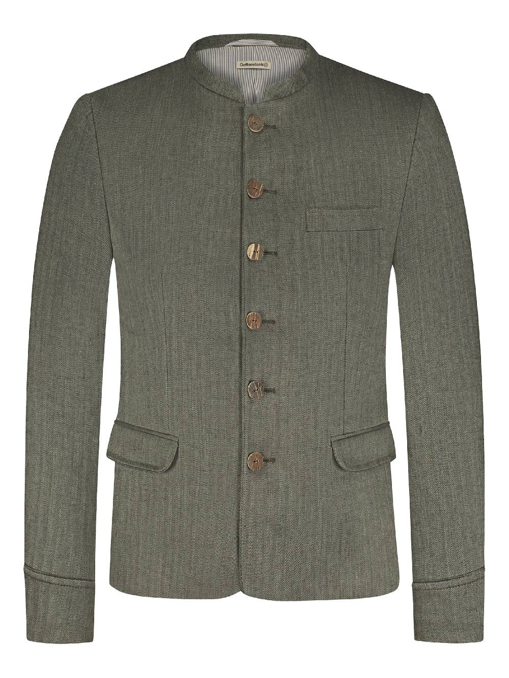 Limberry Grüner Trachtenjanker Im Fischgrät-Muster - HELMUT AGAVE