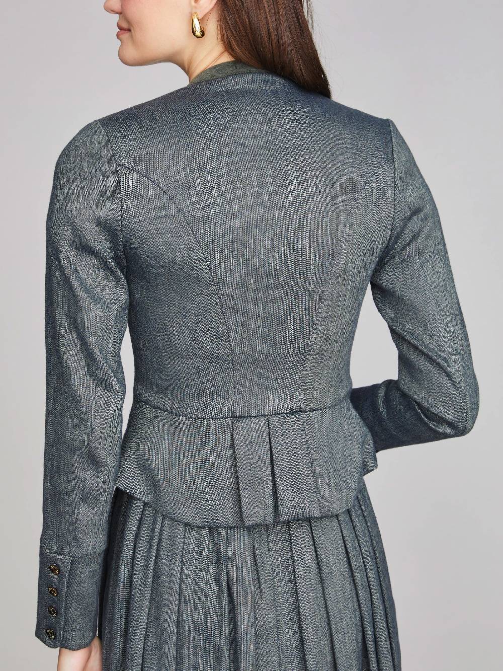 Limberry Grüner Trachtenjanker Mit Schößchen - BARBARA SEEGRAS