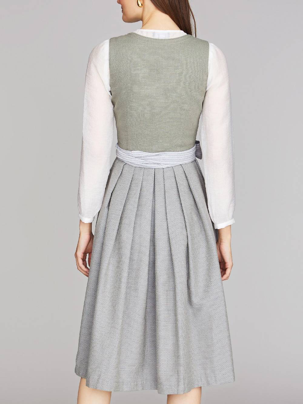 Limberry Grünes Dirndl Aus Leinen - CLAIRE MISTY GREEN