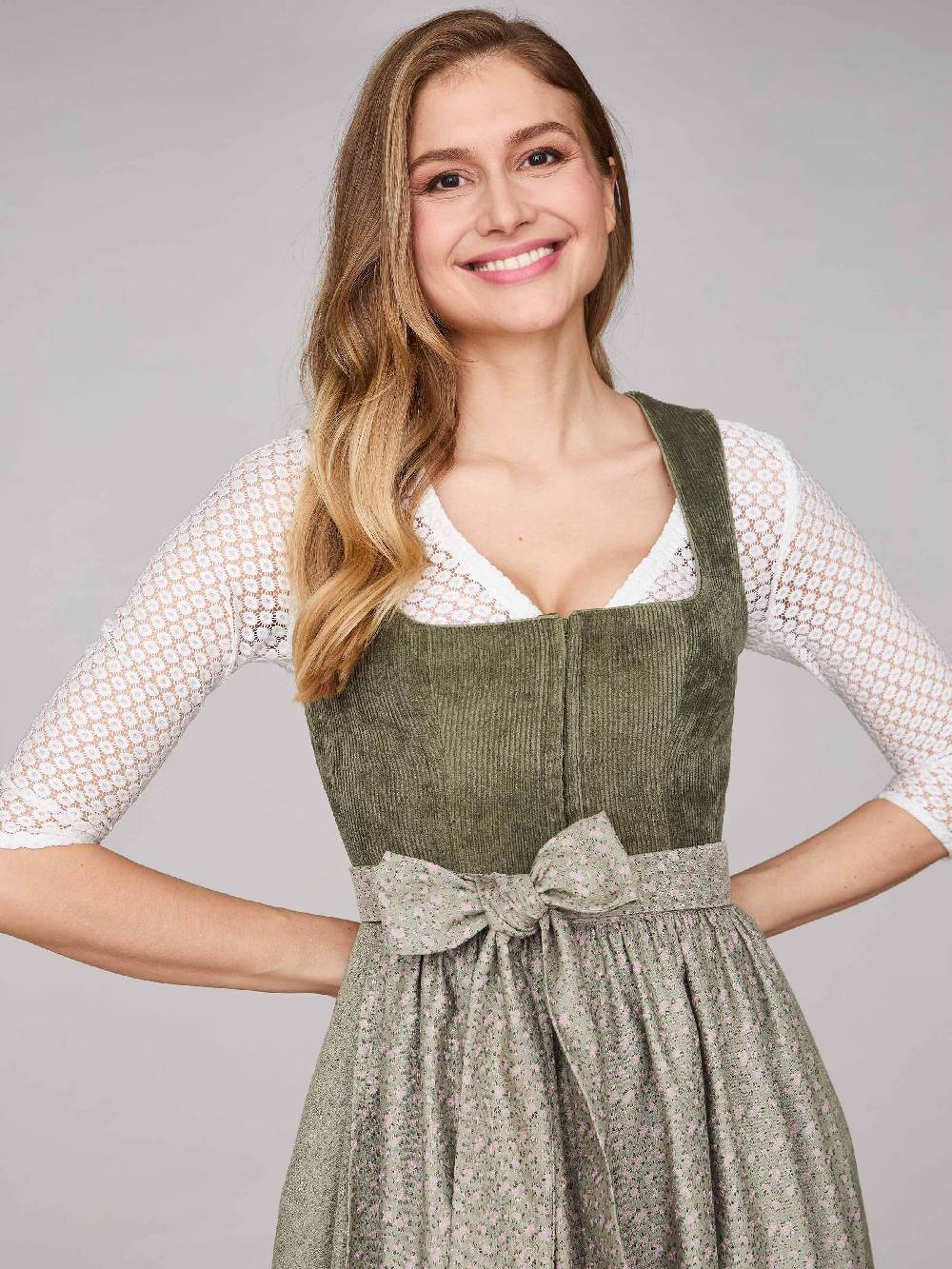 Limberry Grünes Dirndl Mit Cord-Mieder - TIA KALAMATA GREEN