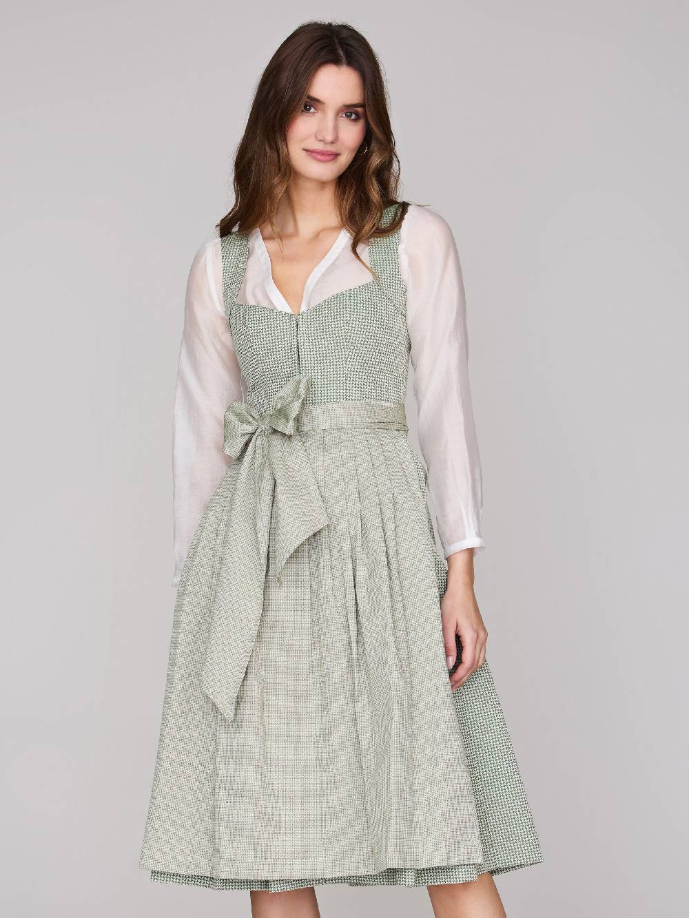 Limberry Grünes Dirndl mit Hahnentrittmuster - ANNELIE PEPITA GREEN