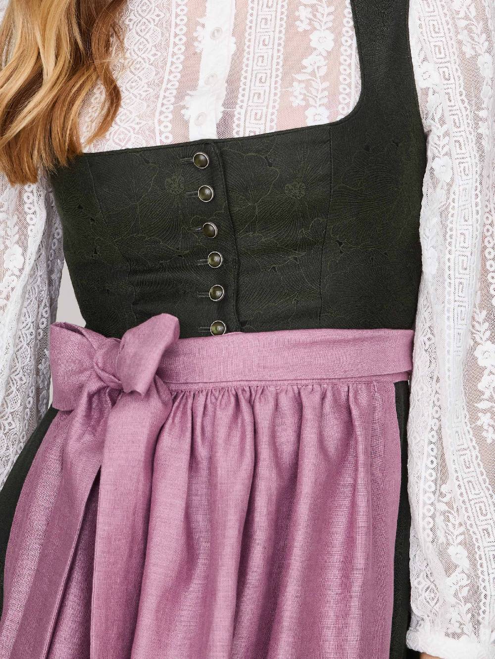 Limberry Grünes Dirndl Mit Knöpfen - FELICITY PINE FLOWER