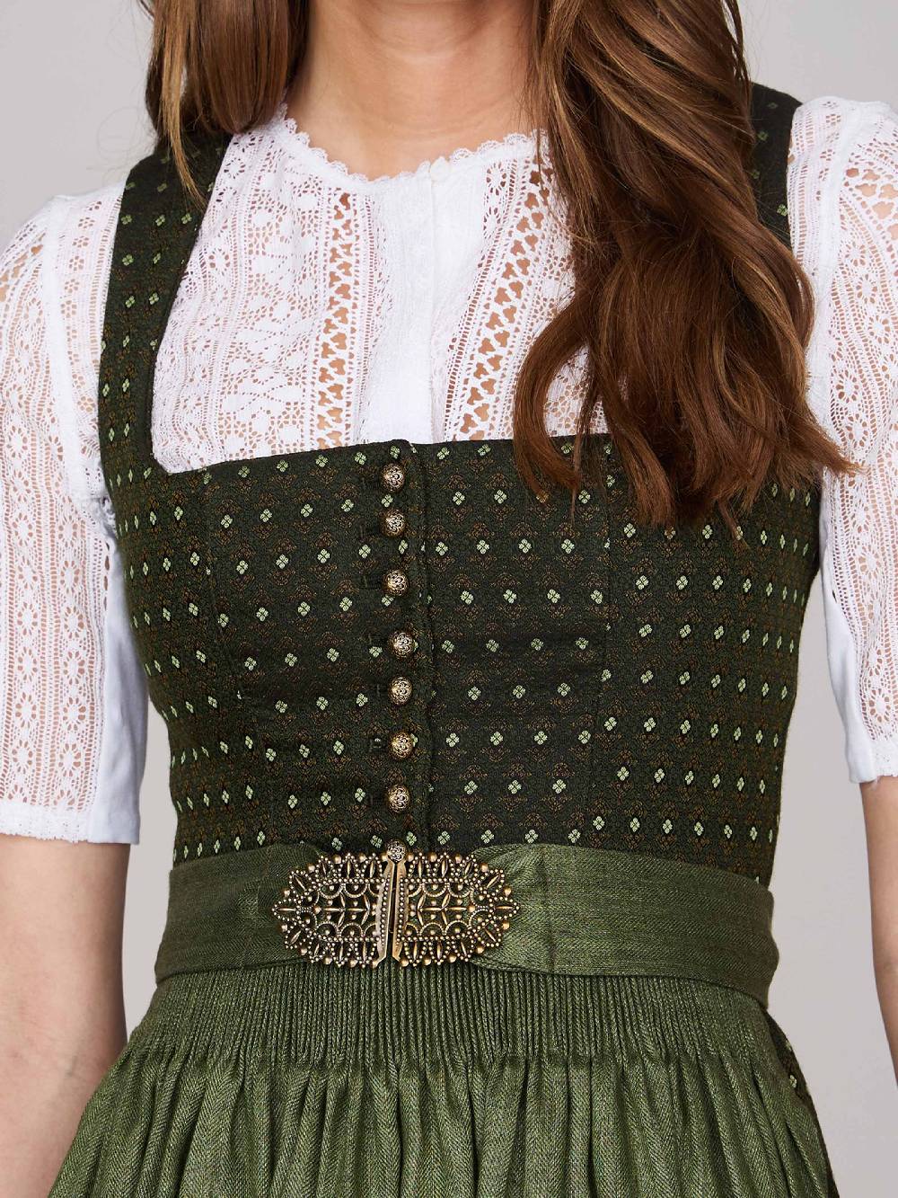 Limberry Grünes Dirndl Mit Streublumenmuster - MONIKA JAGDGRÜN