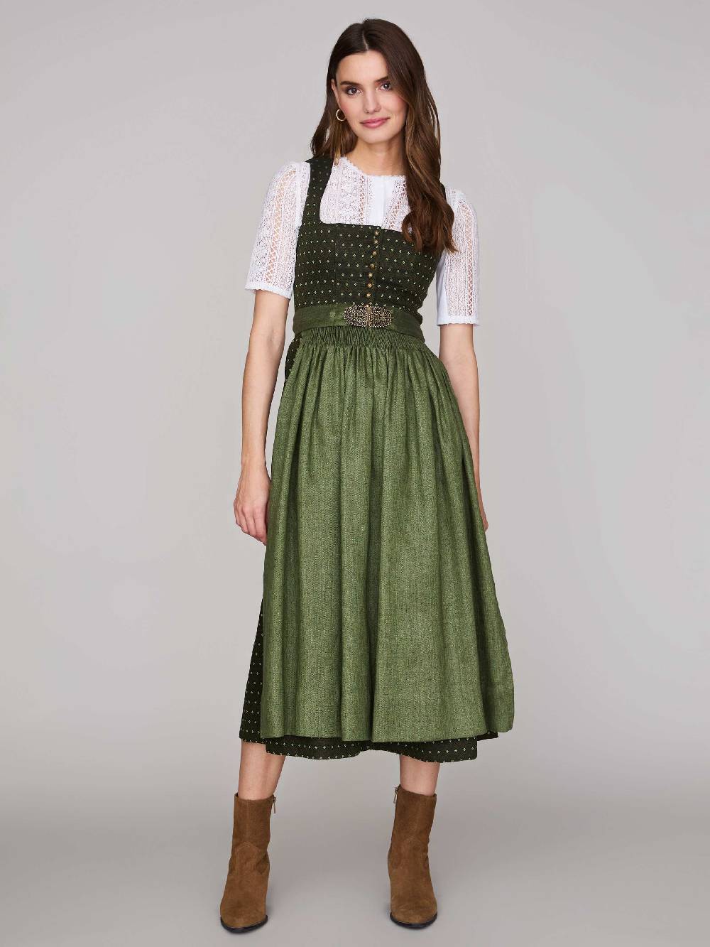 Limberry Grünes Dirndl Mit Streublumenmuster - MONIKA JAGDGRÜN