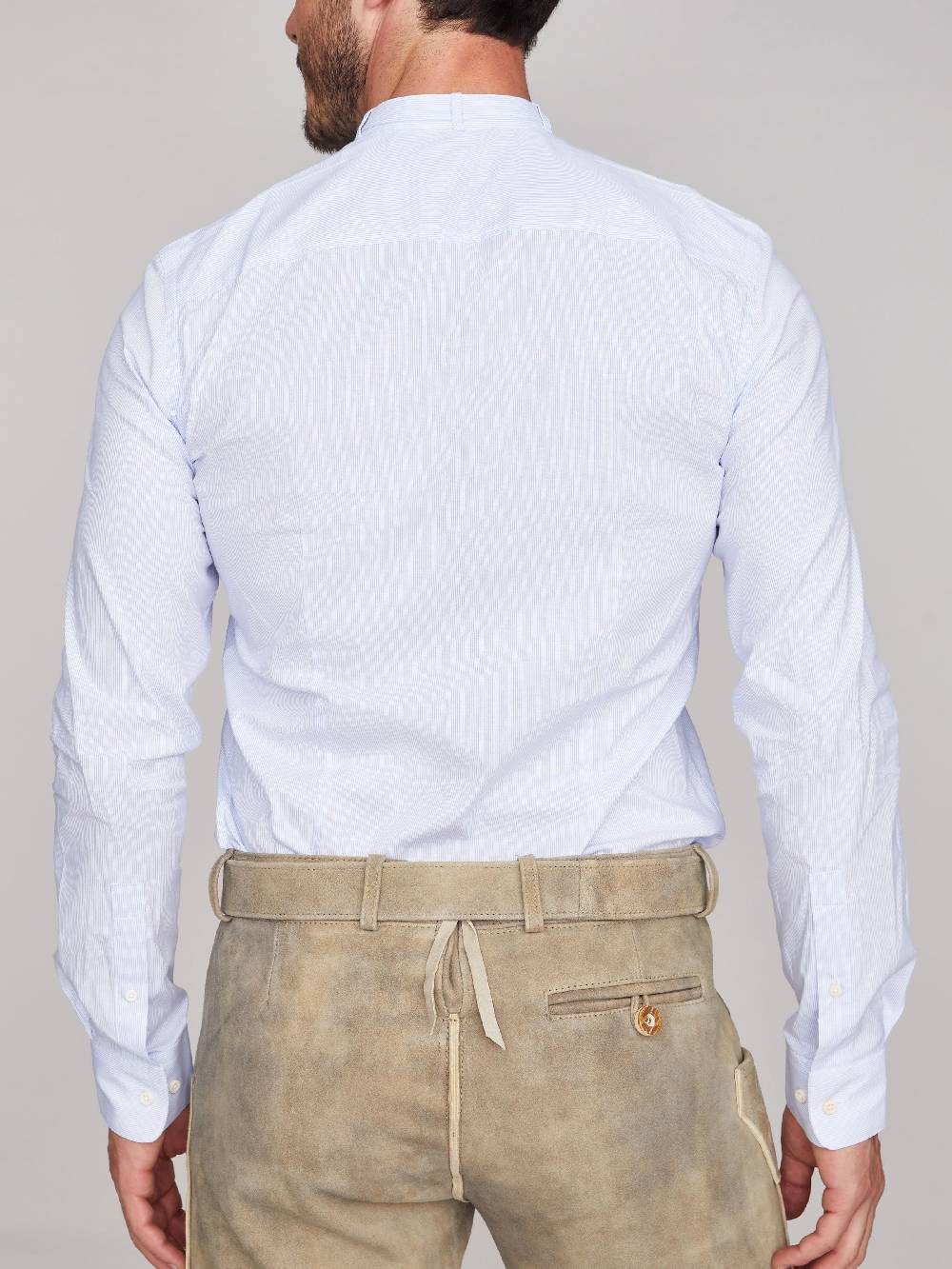 Limberry Hellblau-weiß Gestreiftes Trachtenhemd - LENZ 595