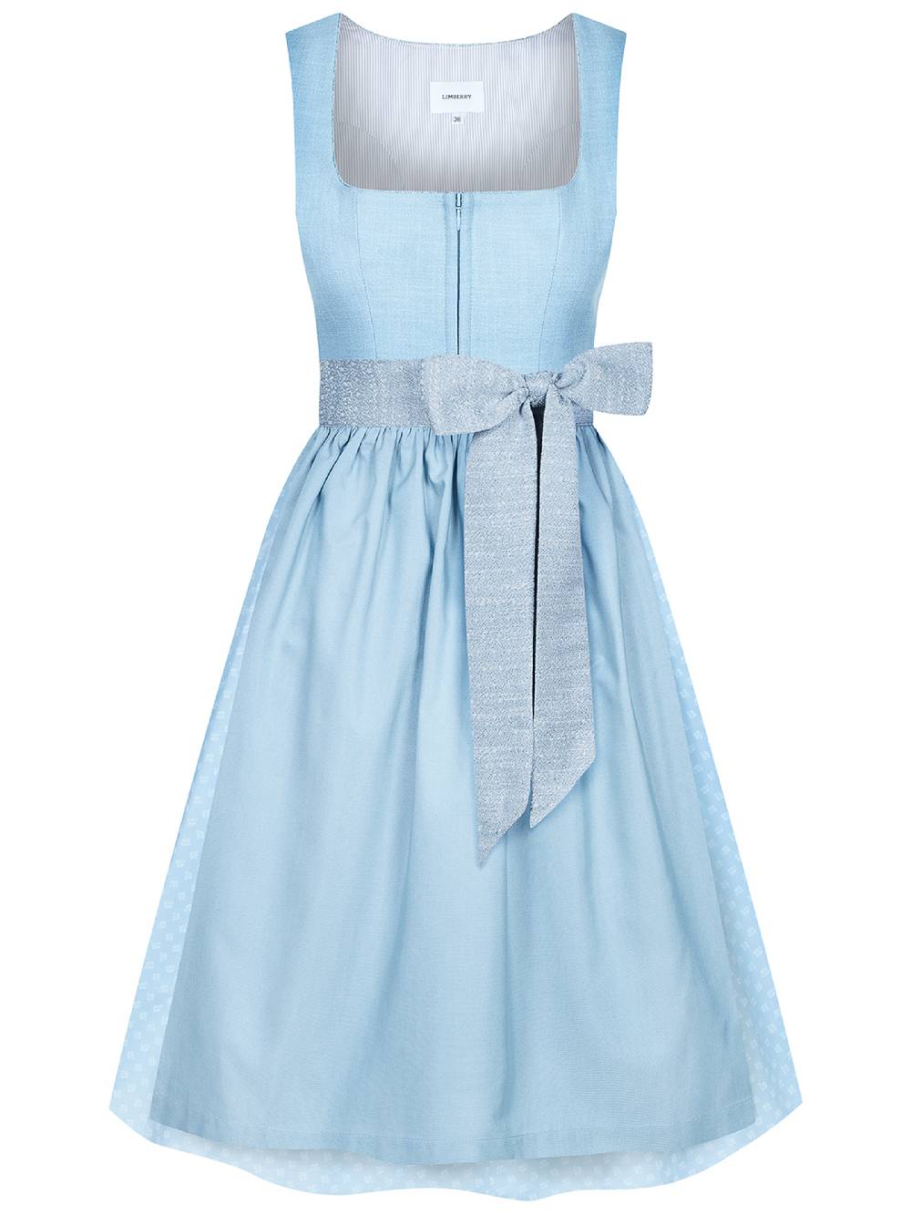 Limberry Hellblaues Dirndl Mit Leinen-Mieder - ADA COOL BLUE
