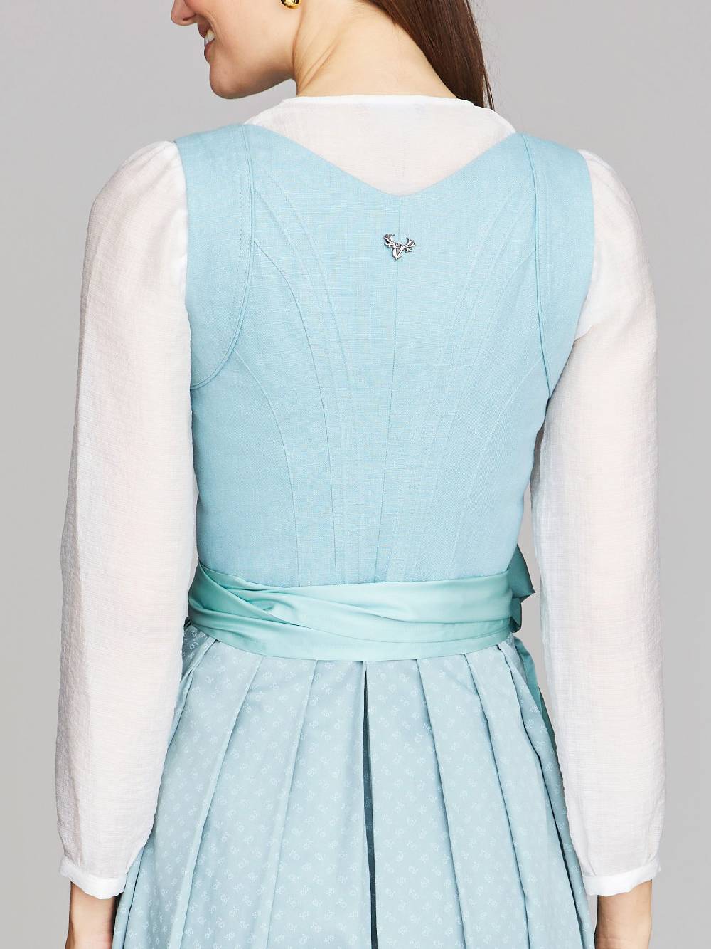 Limberry Hellblaues Dirndl Mit Leinen-Mieder - NELLIE GRAPE