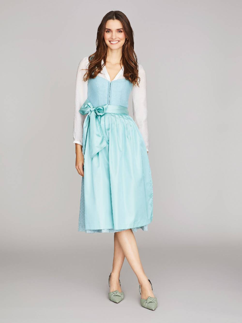 Limberry Hellblaues Dirndl Mit Leinen-Mieder - NELLIE GRAPE