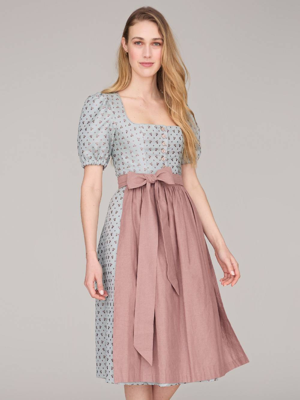 Limberry Hellblaues Dirndl Mit Puffärmeln - LOTTIE BLUE HAZE