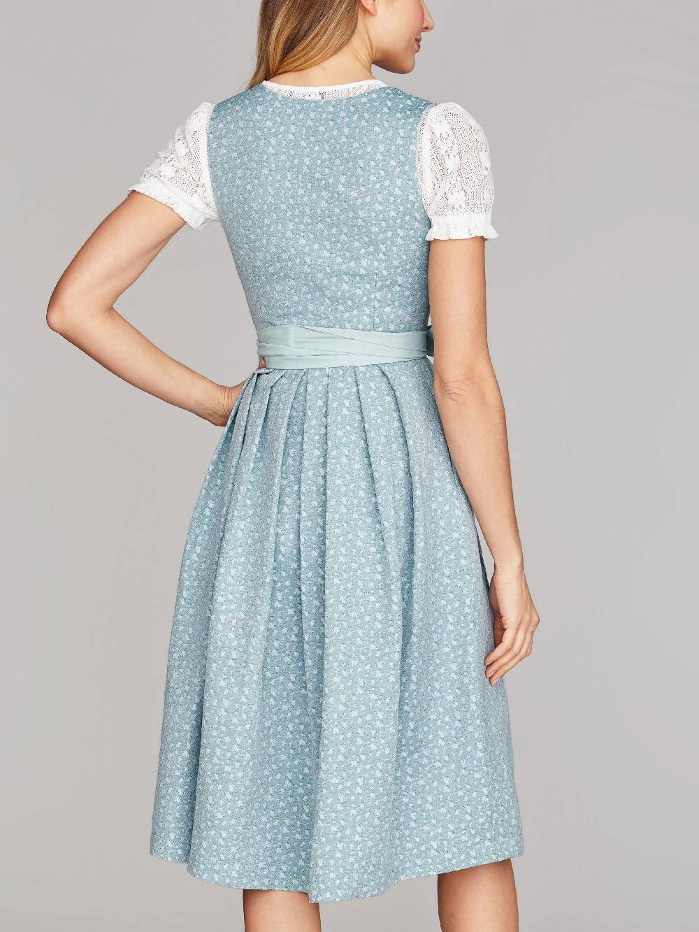 Limberry Hellblaues Dirndl Mit Streublumen - LILIA PISTACHIO