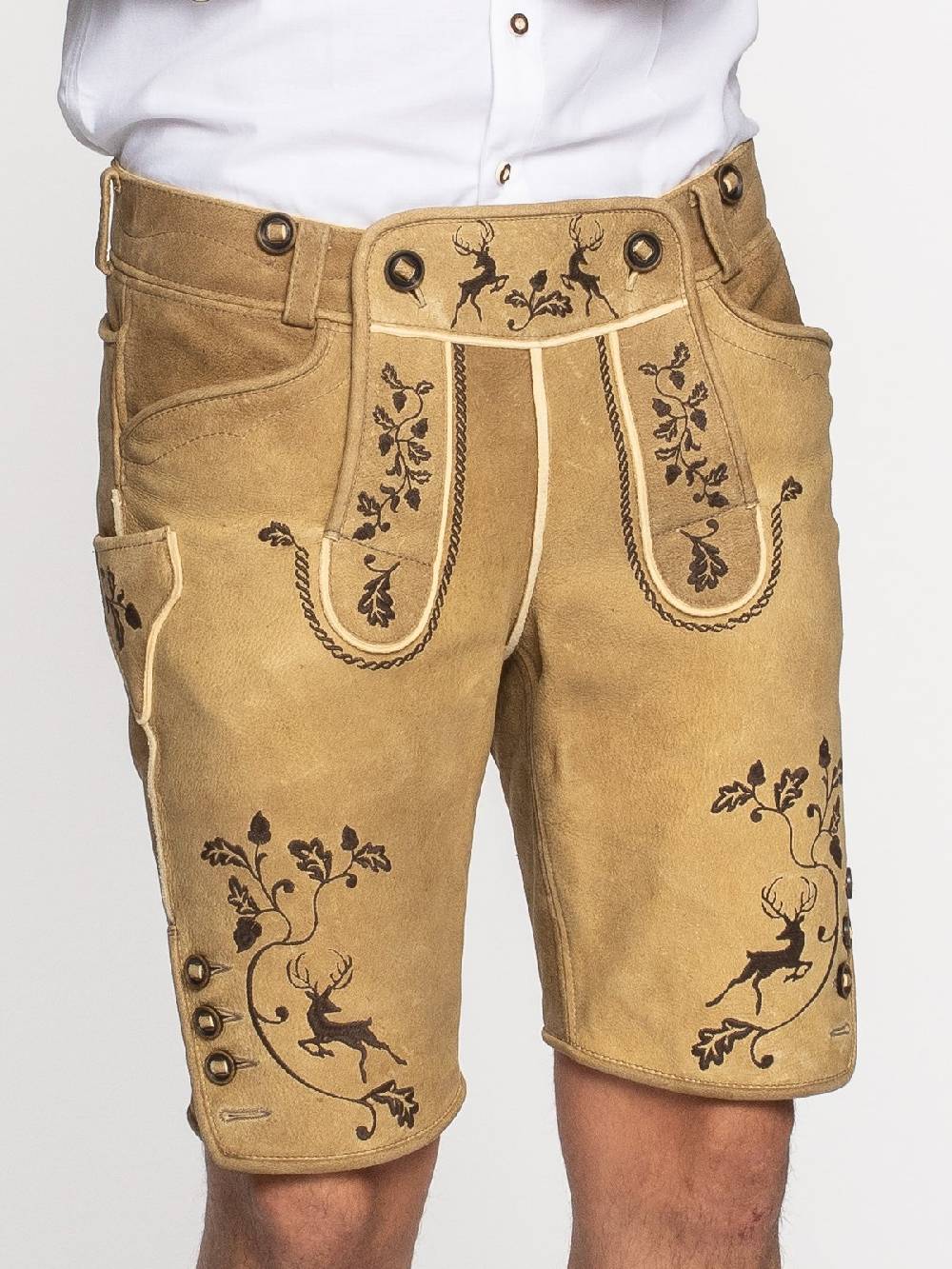 Limberry Hellbraune Hirsch-Lederhose - LUDWIG HELLBRAUN