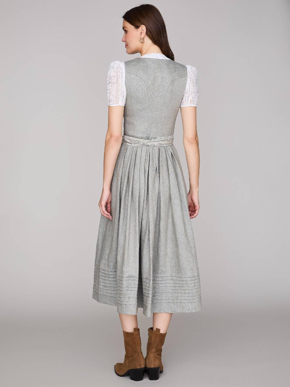 Limberry Hellgraues Dirndl Aus Leinen - MONIKA CLOUD BLUE JADE