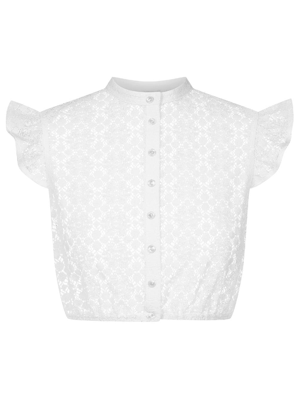 Limberry Hochgeschlossene Dirndlbluse Mit Flügelarm - MILANA