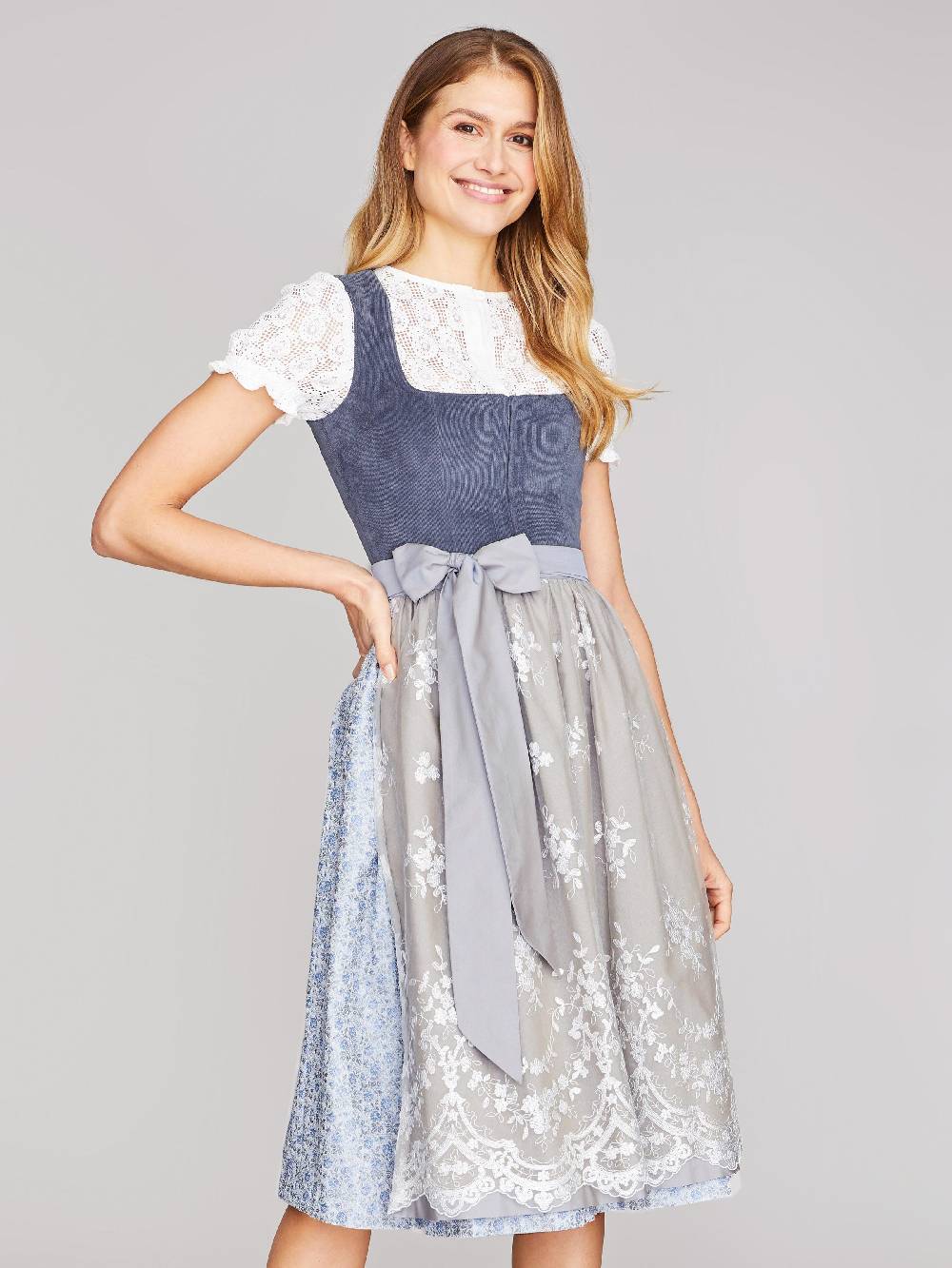 Limberry Indigo-Blaues Dirndl Mit Cord-Mieder - CAMILLE INDIGO SKY