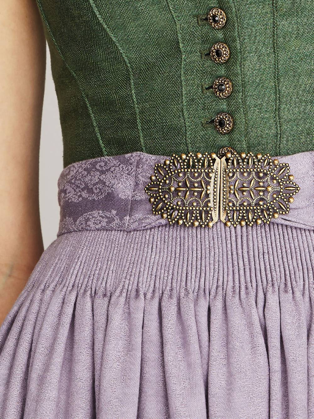 Limberry Kleegrünes Dirndl Aus Leinen - ANNABELLE KLEEGRÜN