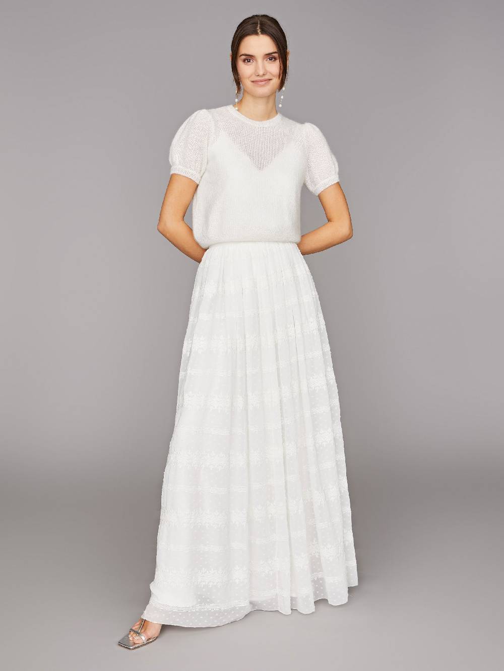 Limberry Kurzärmliger Braut-Pullover Aus Mohair - MAE