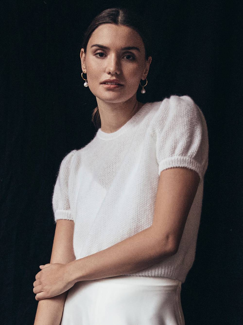 Limberry Kurzärmliger Braut-Pullover Aus Mohair - MAE