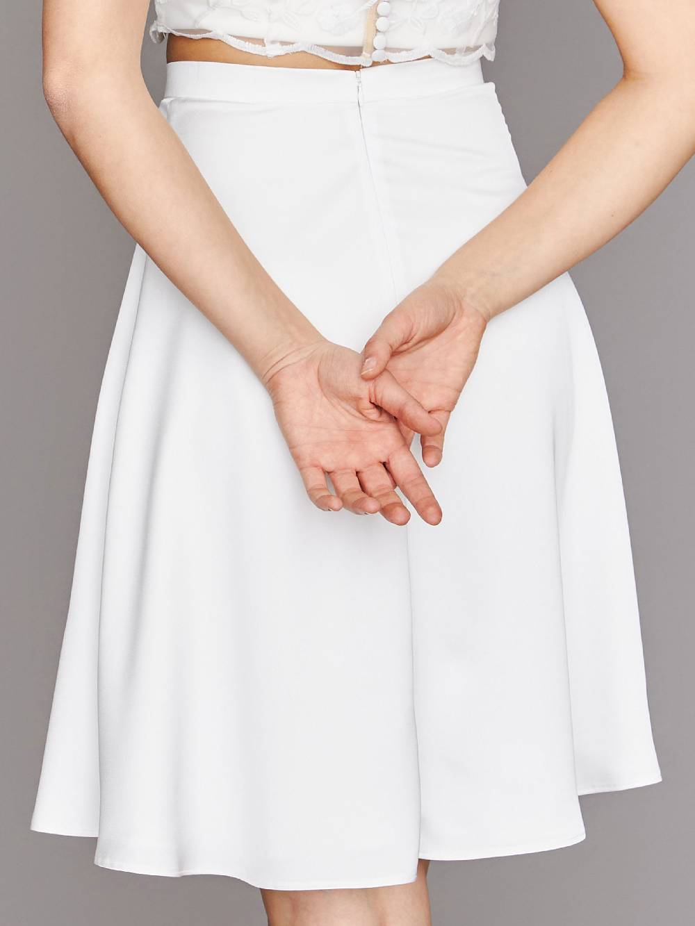 Limberry Kurzer Braut-Rock In Crémeweiß - HARPER KURZ