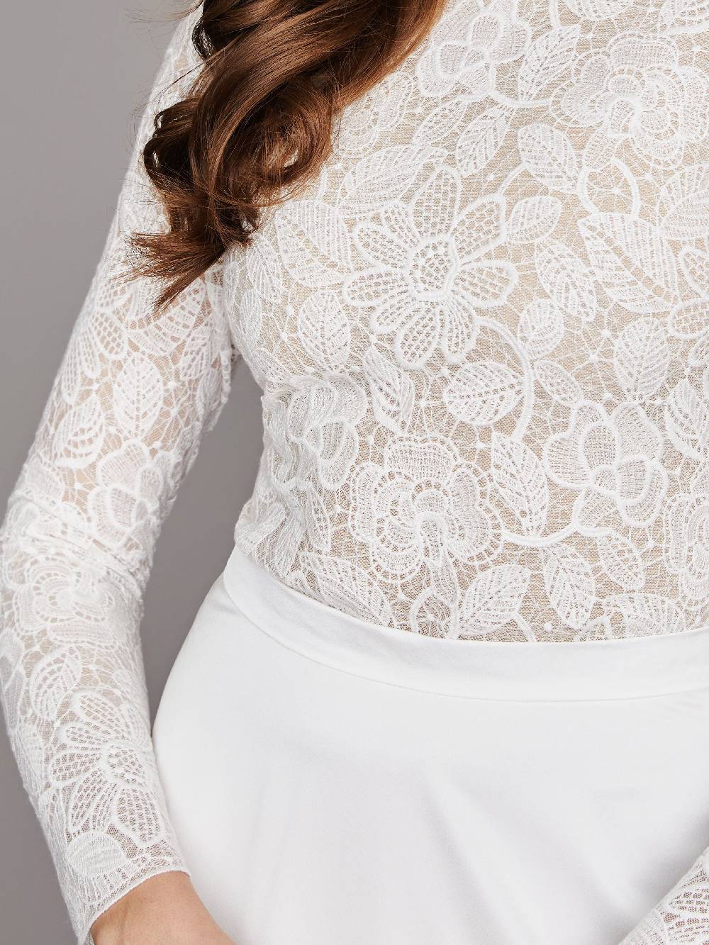 Limberry Langärmeliger Braut-Body Mit Tiefem Rückenausschnitt - LARA